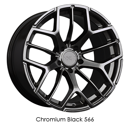 XXR 566 18x8.5 5x114.3 +35MM Chromium Black Wheels