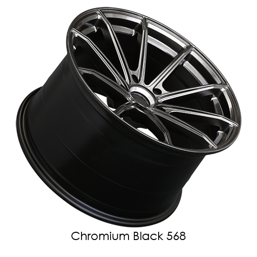 XXR 568 18x9.5 5x114.3 +38MM Chromium Black Wheels