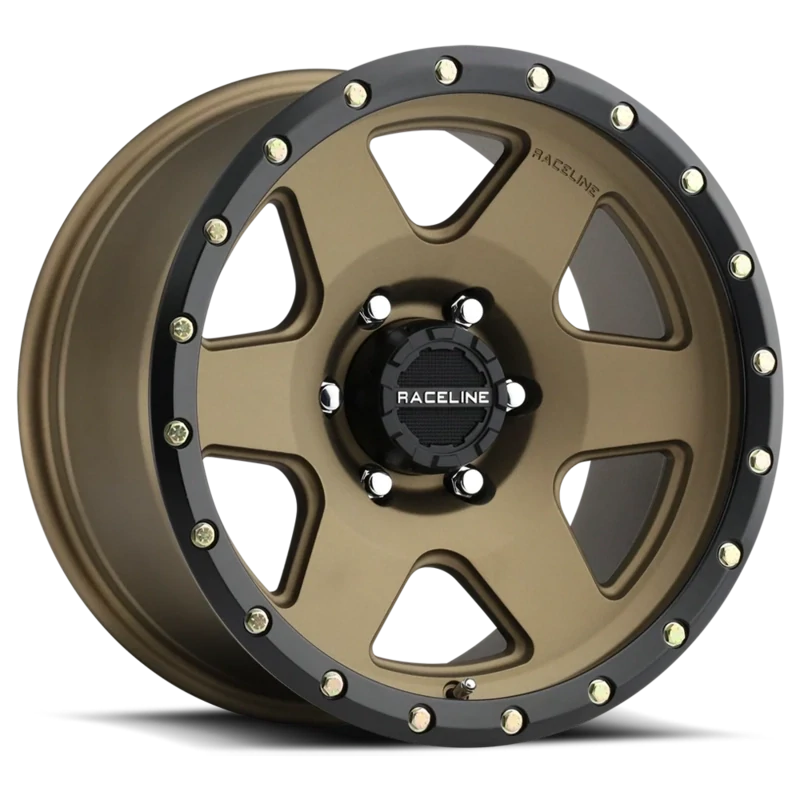 4-Raceline Boost 20x9 6x139.7 6x5.5 +18mm Bronze W/ Black Ring Simulated Beadlock Wheels (on sale)