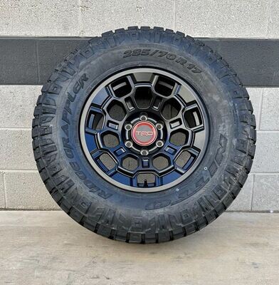 Wheel & Tire Package TRD Style17X8 6x139.7 Black Wheels & 285-70-17 Nitto Ridge Grappler Tires