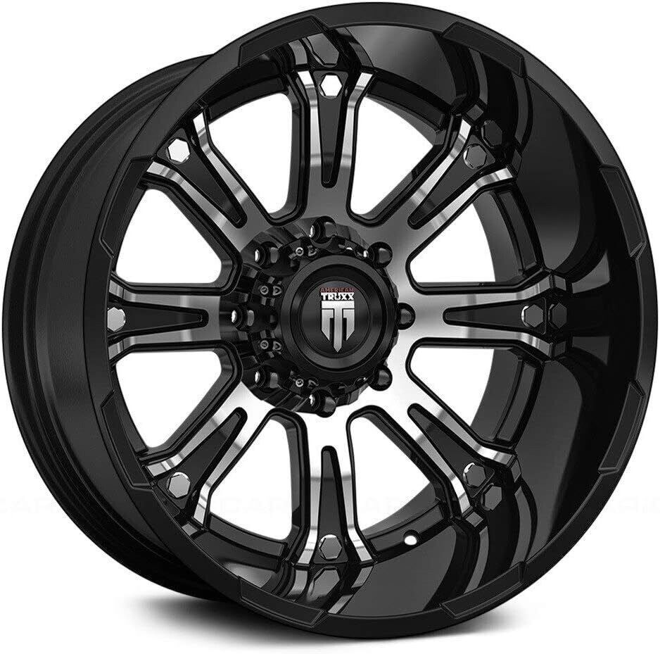 4-American Truxx Bomb 20x12 6x135 -44mm Black Machined Wheels (on sale)