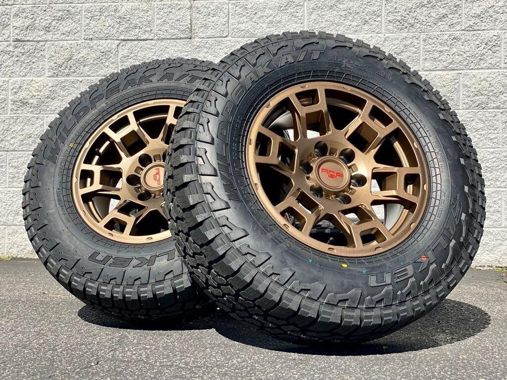 Wheel & Tire Package TRD Style17X8 6x139.7 Matte Bronze Wheels & 285-70-17 Falken AT4W Tires