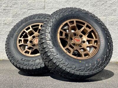Wheel & Tire Package TRD Style17X8 6x139.7 Matte Bronze Wheels & 285-70-17 Falken AT3W Tires