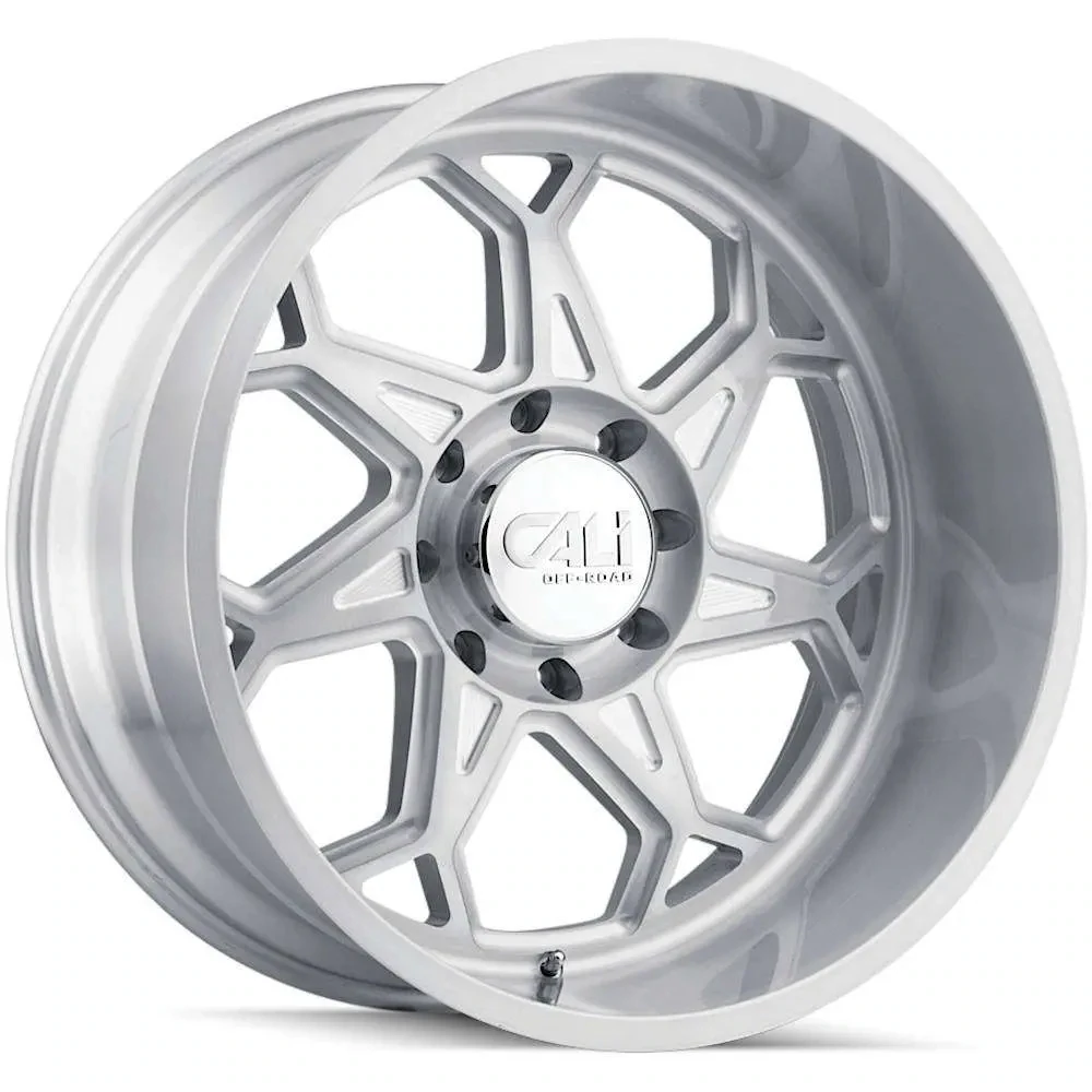 4-Cali Off-Road Sevenfold 9111 20x12 6x135 -51mm Brushed & Clear Coated Wheels