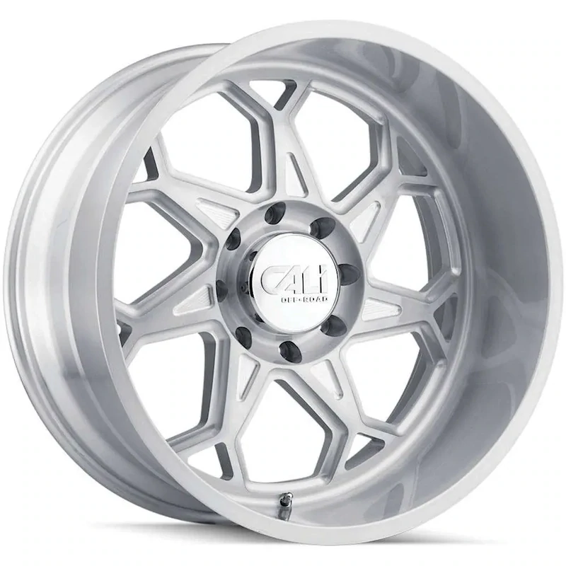 4-Cali Off-Road Sevenfold 9111 20x12 6x135 -51mm Brushed & Clear Coated Wheels