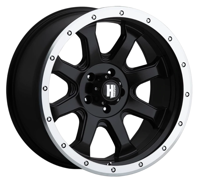 Havok H105L 18x9 5x127 5x5 Matte Black With Machined Bead Lock Wheels (on sale)