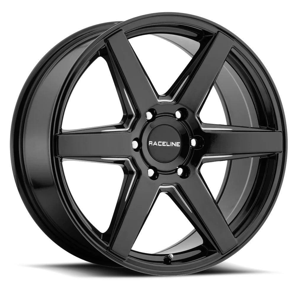 4-Raceline Surge 20x8.5 6x139.7 6x5.5 +15mm Gloss Black Miiled
 Wheels (on sale)