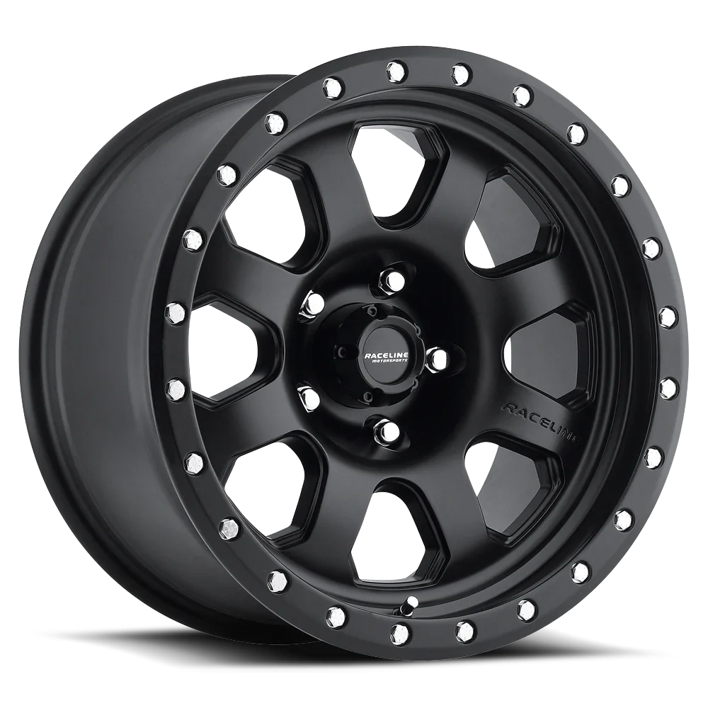 Raceline Avenger 17x9 6x139.7 6x5.5 -12mm Black Wheels