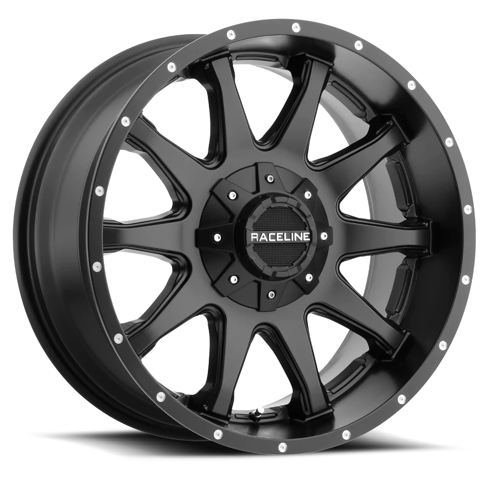 Raceline Shift 17x9 5x127 5x139.7 5x5 5x5.5 -12mm Black Wheels (ON SALE)