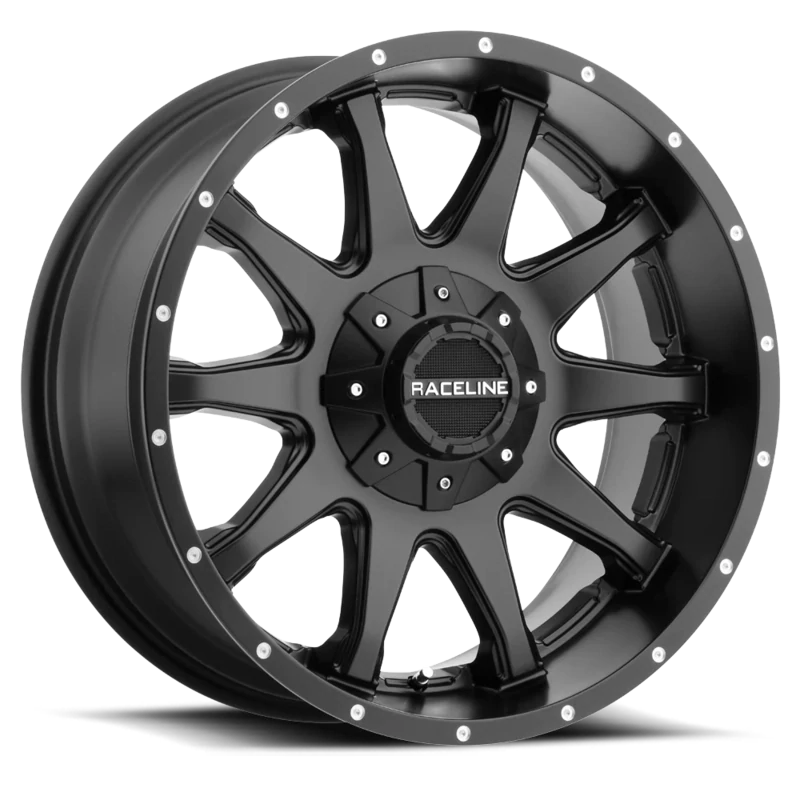 Raceline Shift 17x9 5x127 5x139.7 5x5 5x5.5 -12mm Black Wheels