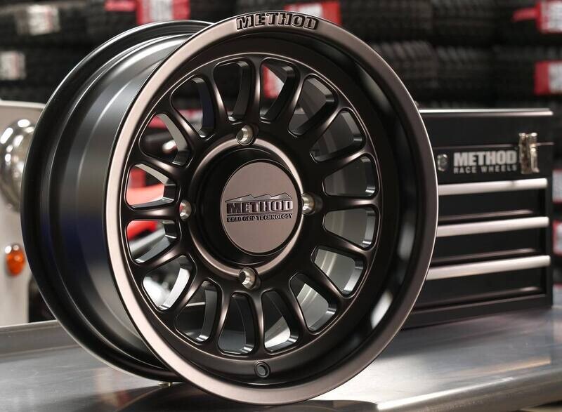 2-Method Race Bead Grip  UTV MR411 15x10 4x136 4x137 25mm/6+4 Matte Black Wheels
