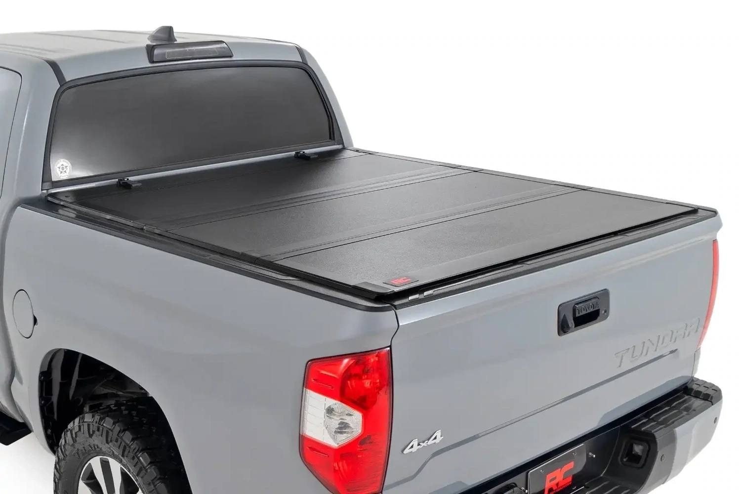 Rough Country Hard Tri-Fold Flip Up Bed Cover 5'7" Bed For 07-21 Toyota Tundra