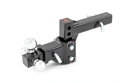 Rough Country Adjustable Trailer Hitch 6" Inch Drop Multi-Ball Mount Fits 2 Inch Receiver