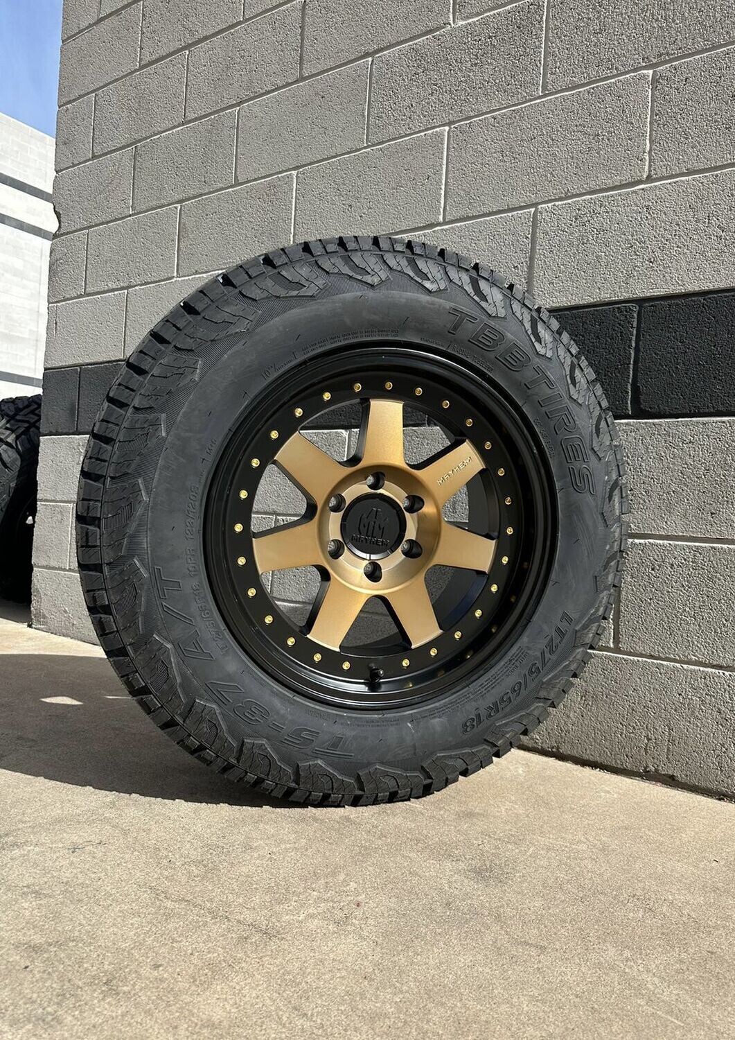 Wheel & Tire Mayhem 18x9 6x135 Bronze/Black Wheels & 35X12.50R18 Haida HD878 R/T Tires