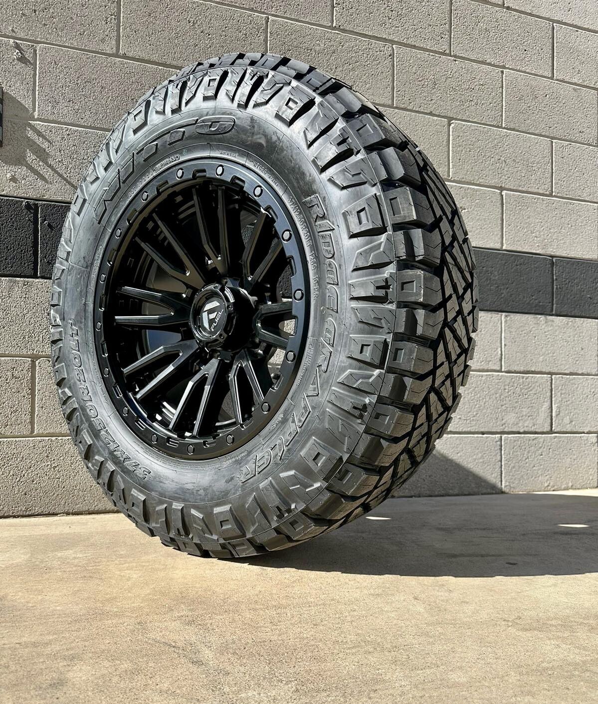 Wheel & Tire Fuel Rebel 20x10 6x139.7 Satin Black Wheels & 37x12