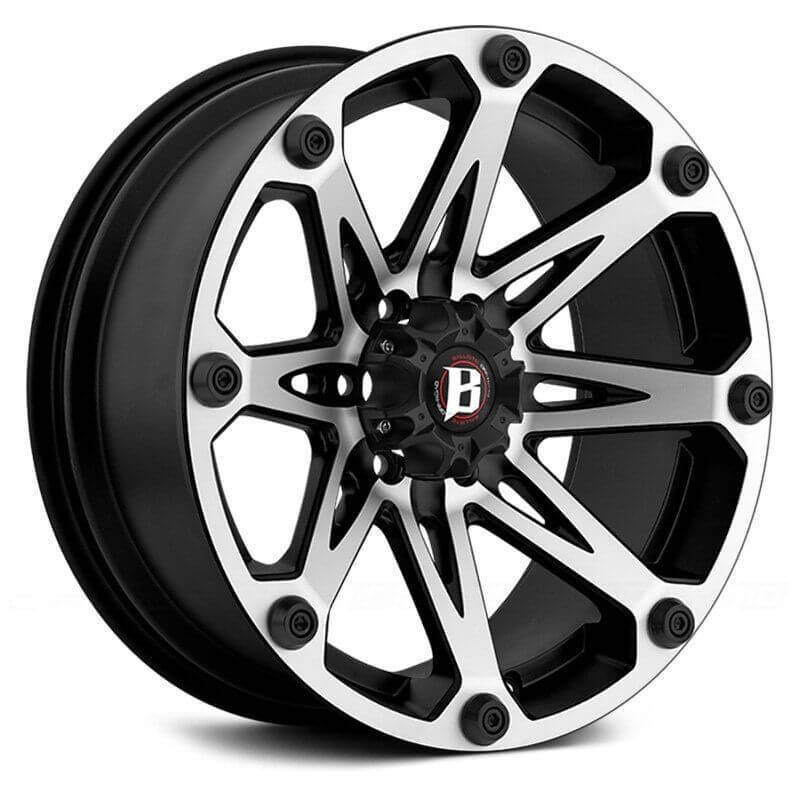 Ballistic 814 Jester 18x9 6x139.7 +00mm Black Machine Wheels