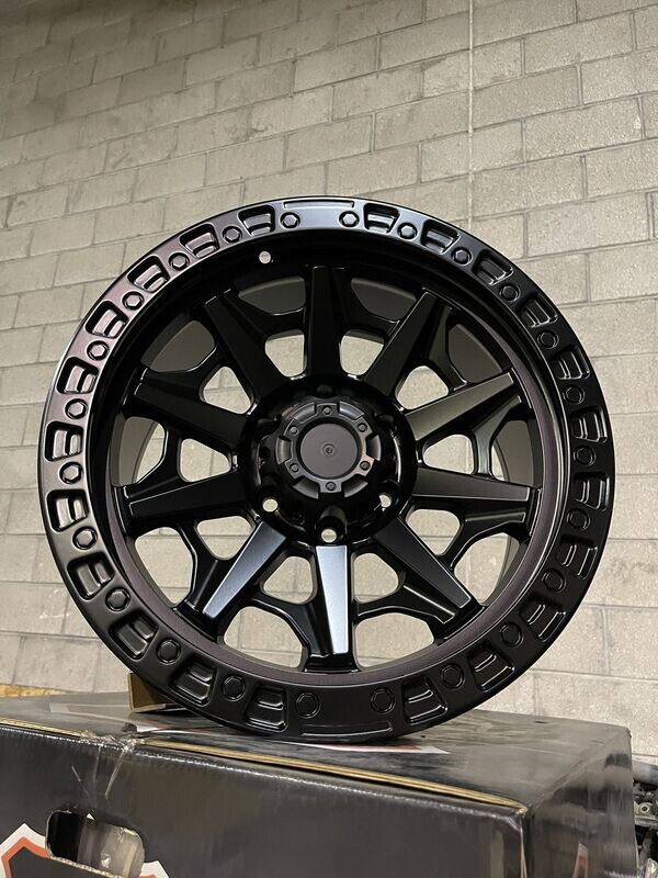 JT Offroad 18X9 6X135 ET0 Matte Black 4-PC Wheels