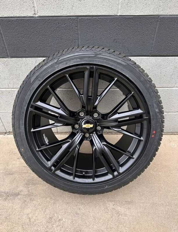 ZL Mesh Style F20x10/R20X11 5X120 Satin Black Staggered Wheels & 275-40R20 & 315-35R20 American thunder Tires