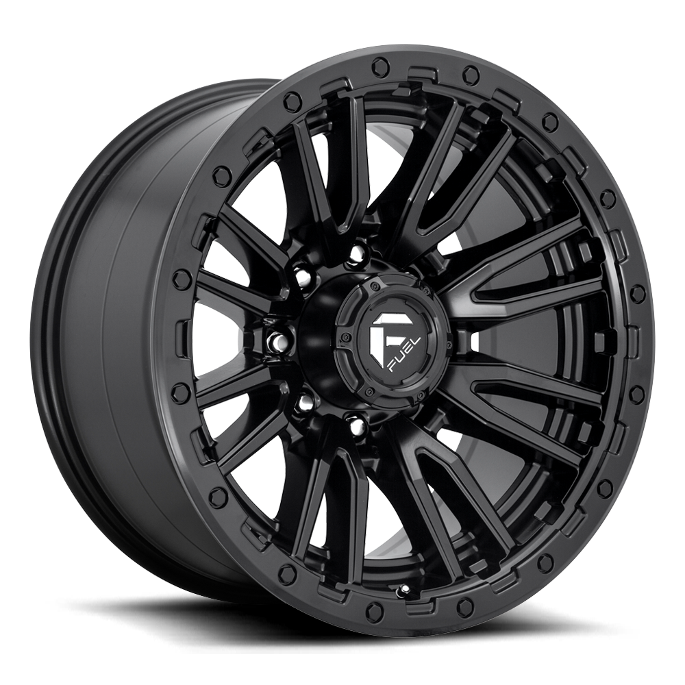 4-Fuel Rebel 20x10 8X165.1 -18mm Matte Black Wheels