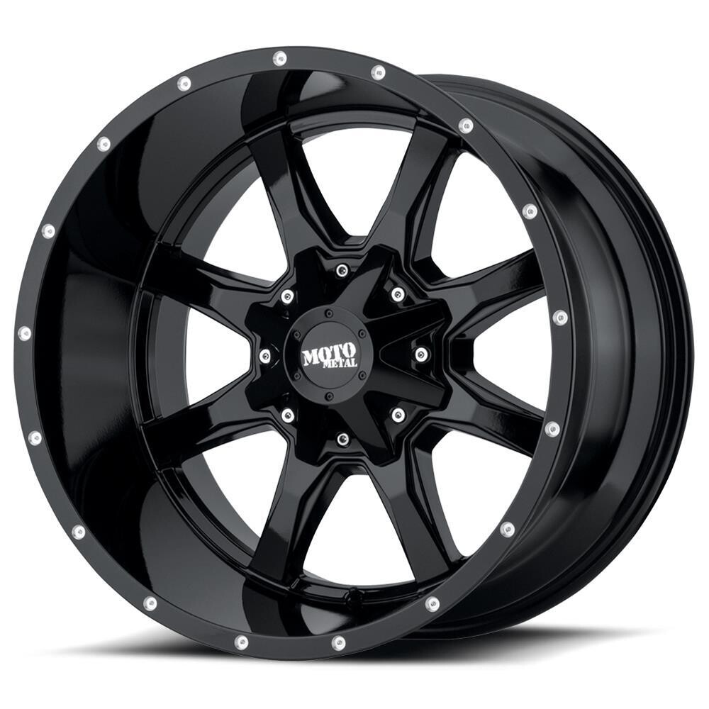 4-Moto Metal MO970 17X8 6X135 6X139.7 +0 Gloss Black Mill