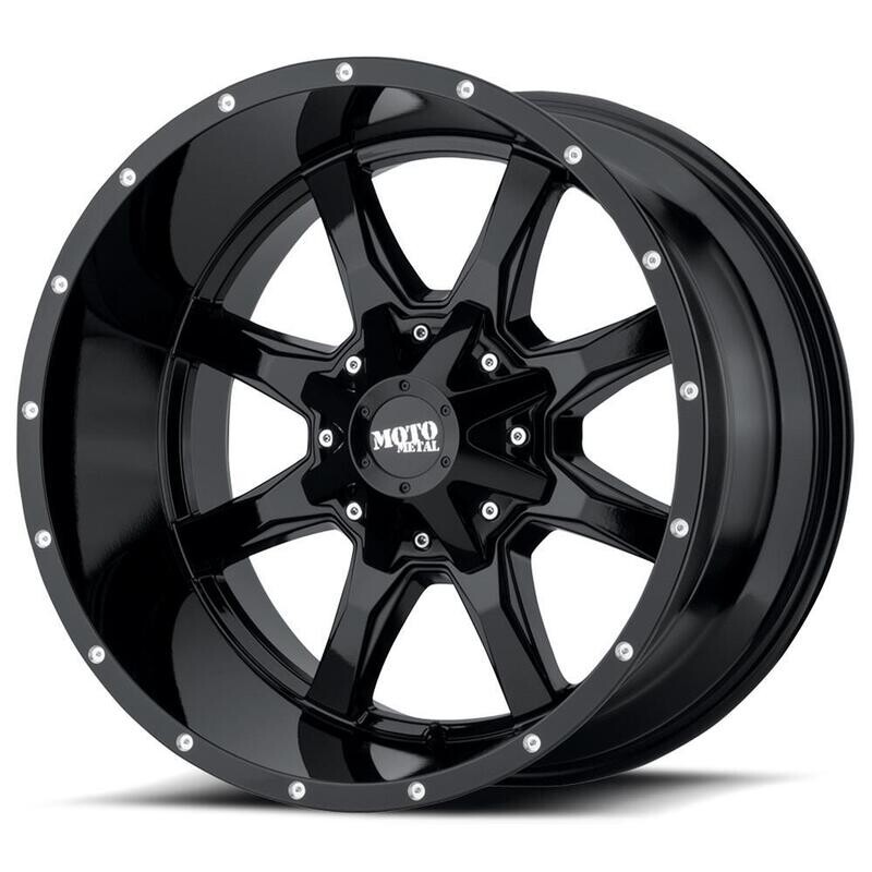 4-Moto Metal MO970 17X8 6X135 6X139.7 +0 Gloss Black Mill
