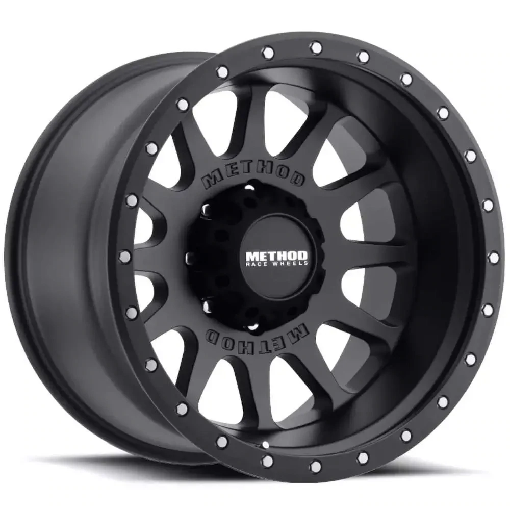 4-Method Race MR605 20x10 8x170 -24mm Matte Black Simulated Beadlock  Wheels