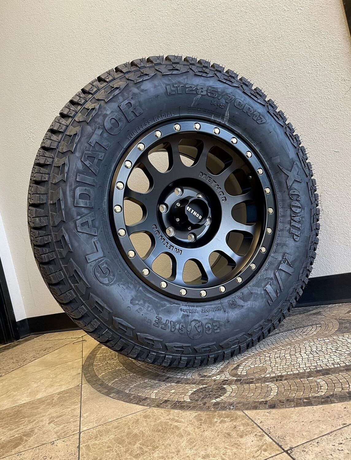 Wheel & Tire Package Method MR305 17X8.5 6X135 Matte Black