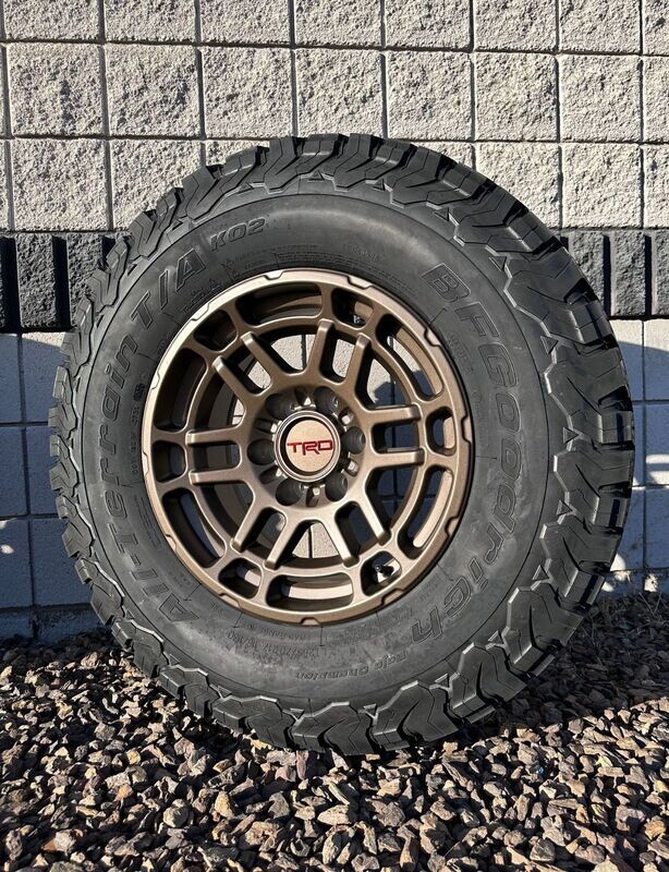 Wheel & Tire Package TRD Style 17X8 6x139.7 Bronze Wheels & 285-70-17 BF Goodrich KO2 Tires