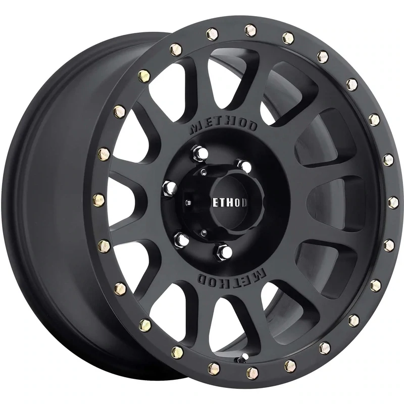 Wheel & Tire Package Method Race MR305 17X8.5 6X139.7 Matte Black Wheels & 33x12.50R17 BF Goodrich Km3 T/A Tires
