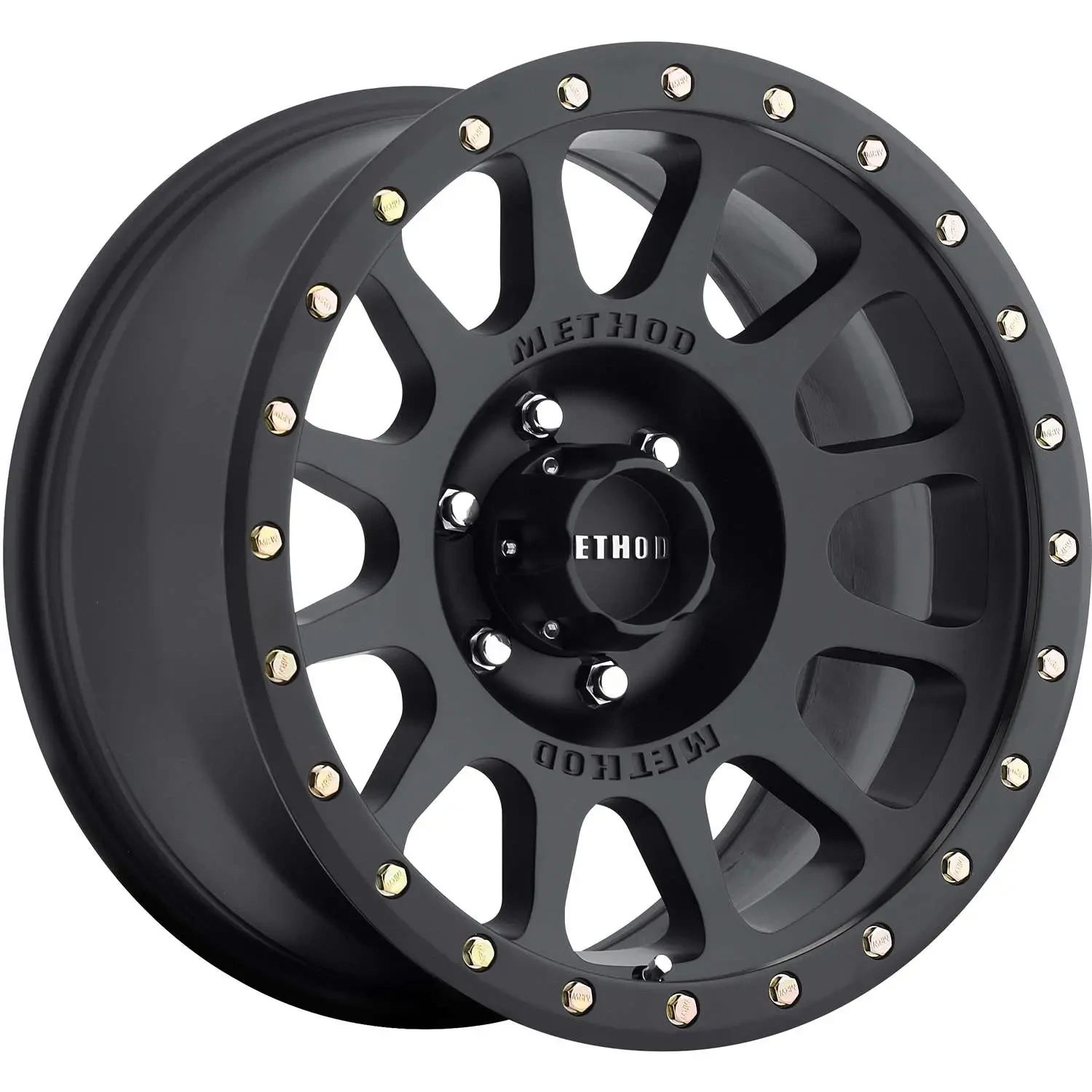 Wheel & Tire Package Method MR305 17X8.5 8X165.1 Matte Black Wheels & 35x12.50R17 BF Goodrich Km3 T/A Tires