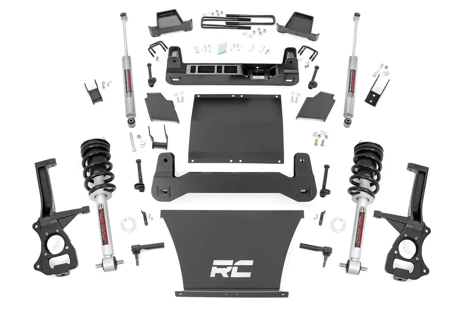 Rough Country 6" Lift Kit w N3 Struts For 19-24 Gmc Sierra Chevy Silverado 1500 2wd/4wd