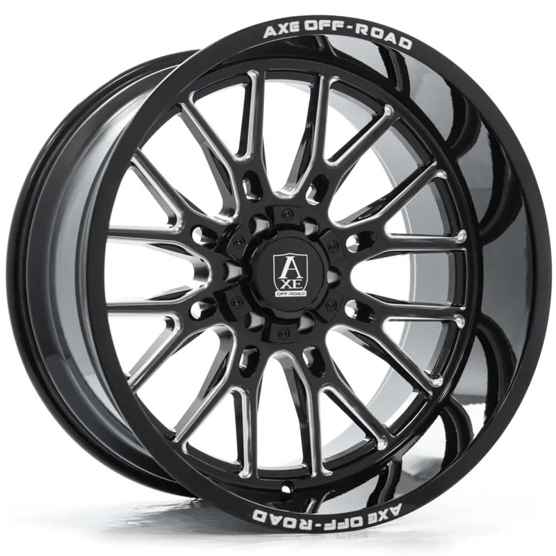 4-Axe Offroad Atlas 22x10 6x135/6x139.7 -19 Black Mill Wheels
