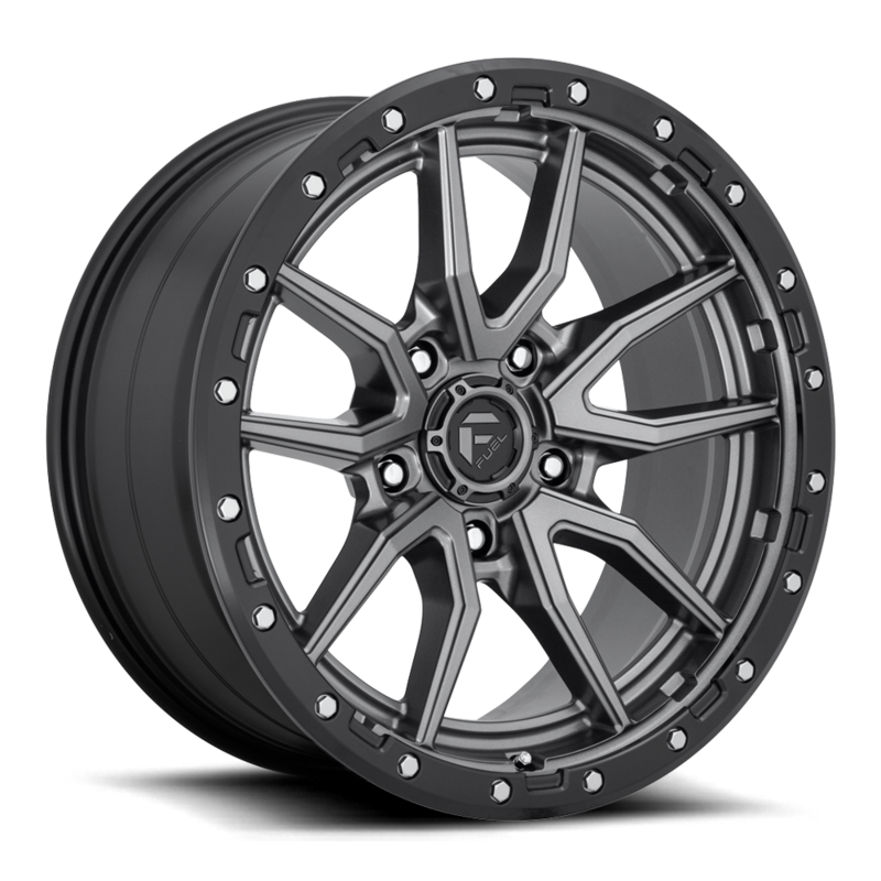4-Fuel Rebel D680 20x10 5x150 -18 Matte Gunmetal Black Bead Ring Wheels