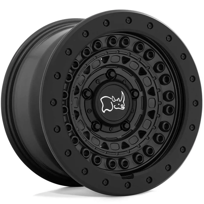 Black Rhino Barricade 17x8.5 5x5 5x127 Gunblack with a Black Outer Ring Wheels