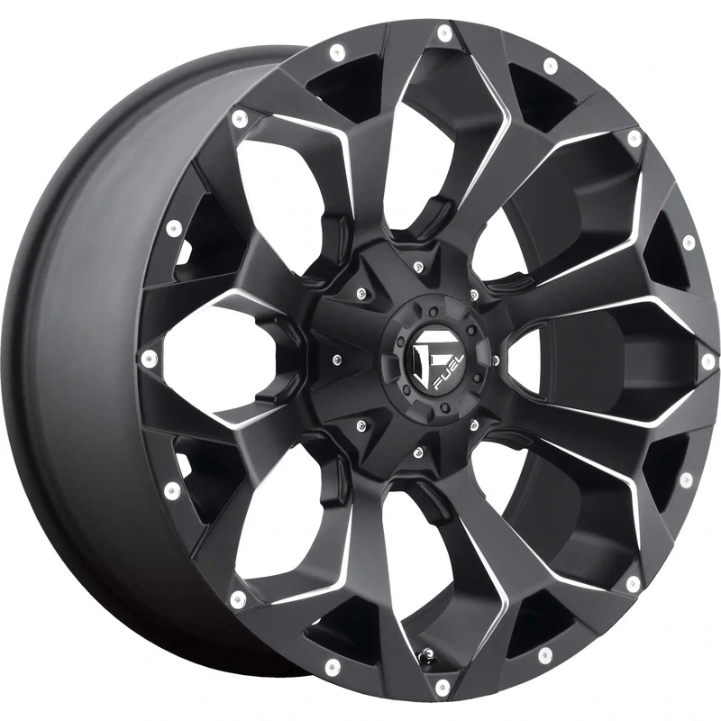 4-Fuel Assault 20x9 5x5.5 5x150 +1 Black with Milled Spoke and Lip Accents Wheels