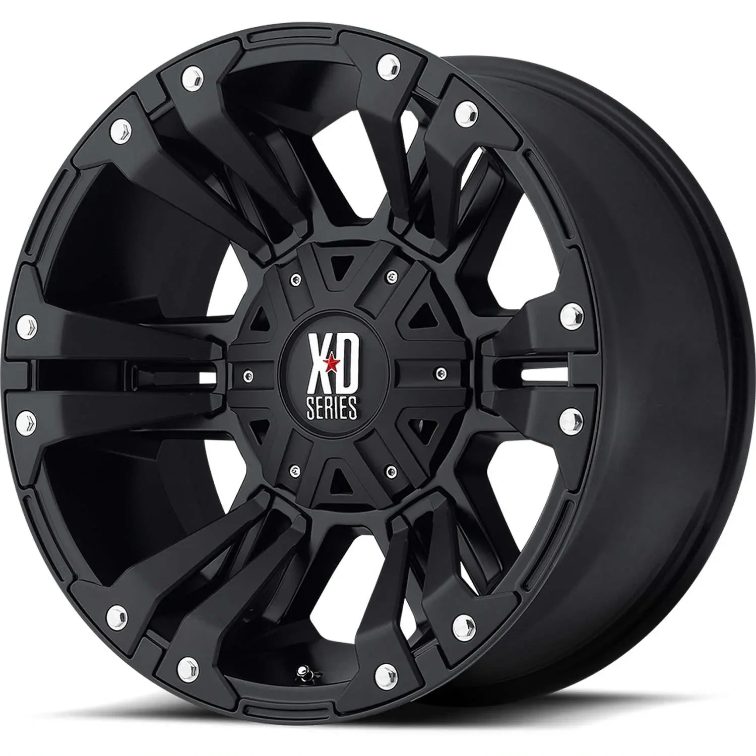 4-XD Monster II 20x10 6X135/6x5.5  -24mm Stain Black W/Satin Black Inserts Wheels