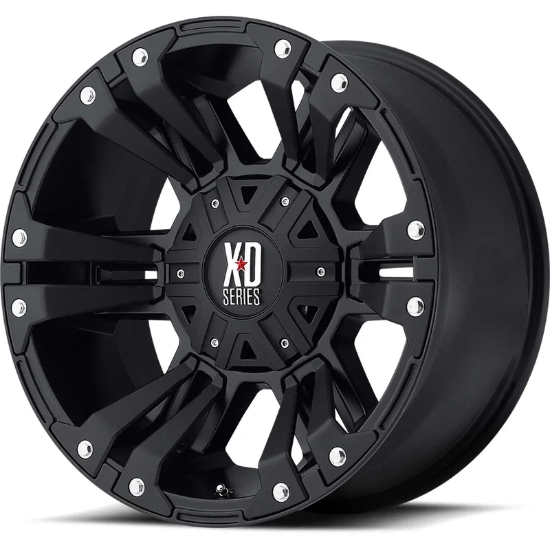 4-XD Monster II 20x10 6X135/6x5.5  -24mm Stain Black W/Satin Black Inserts Wheels