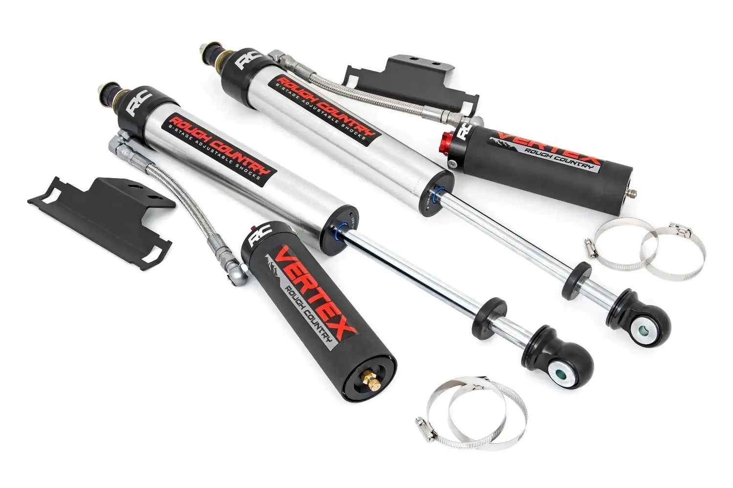 Rough Country Vertex 2.5" Adj Rear Shocks 3" (2005-2023) Toyota Tacoma 2WD/4WD
