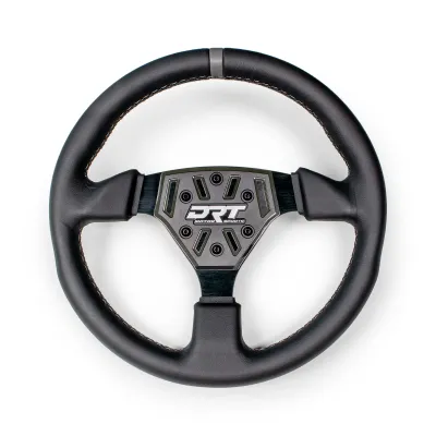 DRT Motorsports 330mm Round Black Leather Steering Wheel