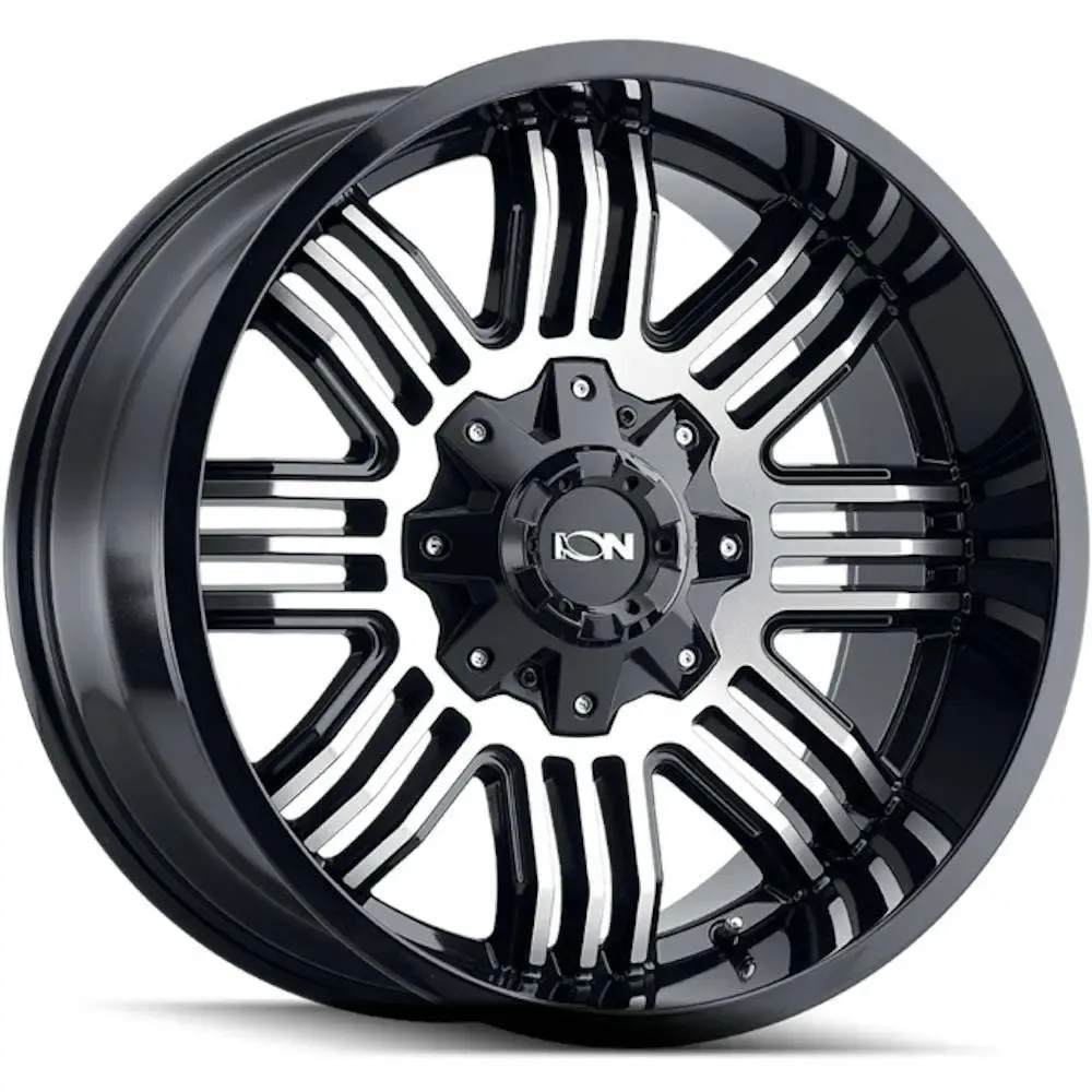 ION Type 144 20x10 6x135 6x139.7 -19mm Black/Machined Wheels