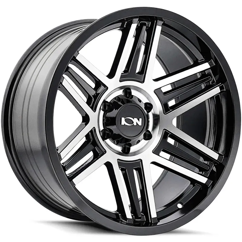 ION Style 147 17x9 8x170 0mm Black Machined Wheels