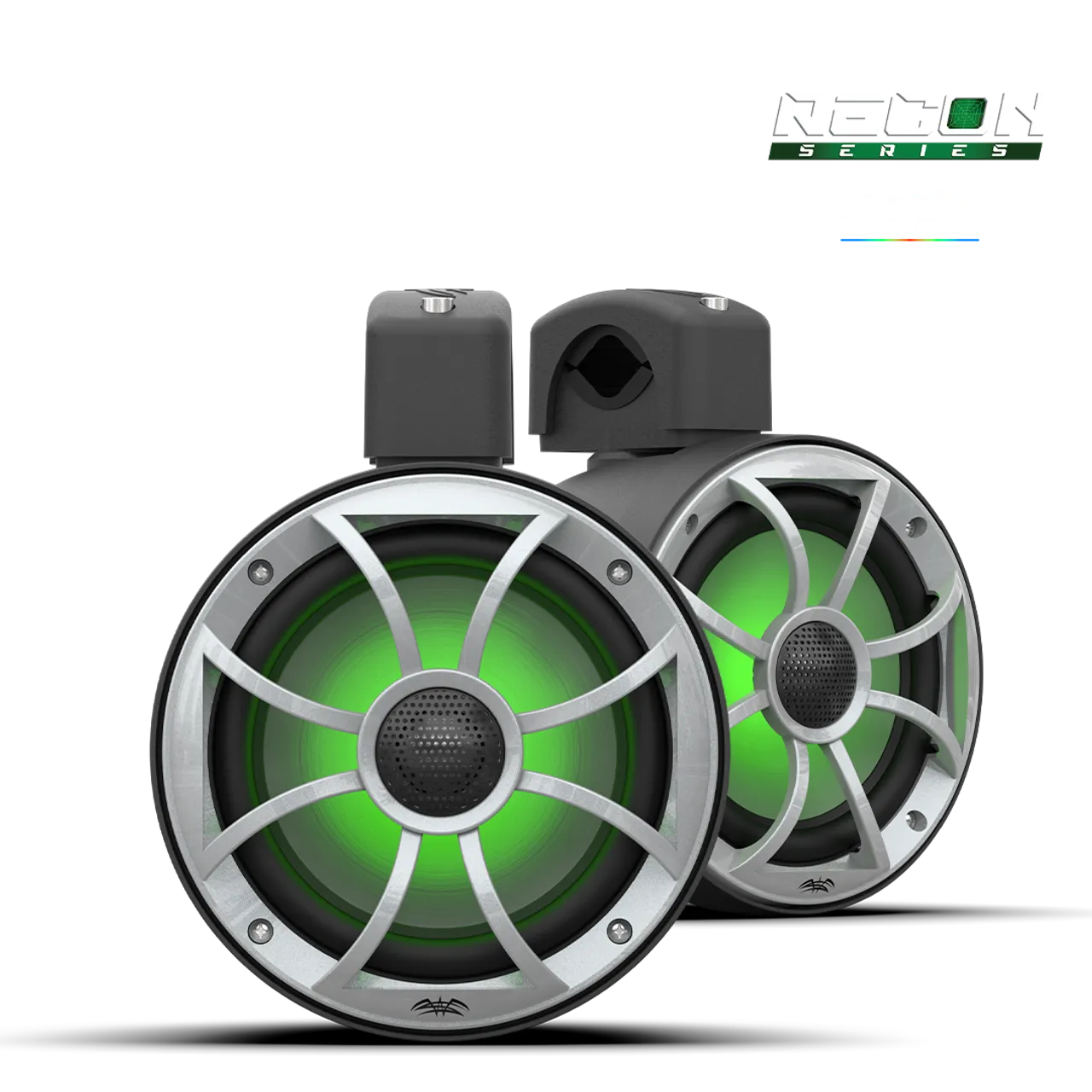 Wet Sounds 6.5-Inch Coaxial Tower Speakers w/ XS-Silver RGB Grilles