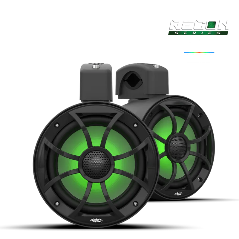 Wet Sounds 6.5-Inch Coaxial Tower Speakers w/ XS-Black RGB Grilles