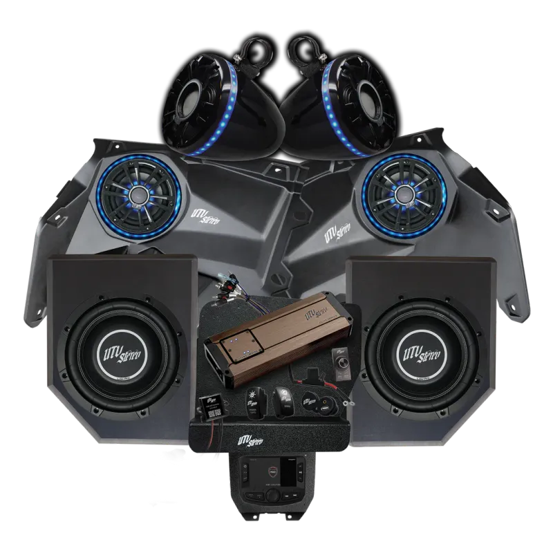 Utv Stereo Elite Series Stage 6 Stereo Kit for Can-Am X3 Utv Stereo Elite Series Stage 6 Stereo Kit for Can-Am X3