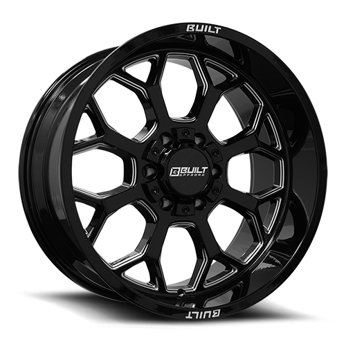 Built Offroad BT01 20x10 8x180 -19mm Black Milled Wheels