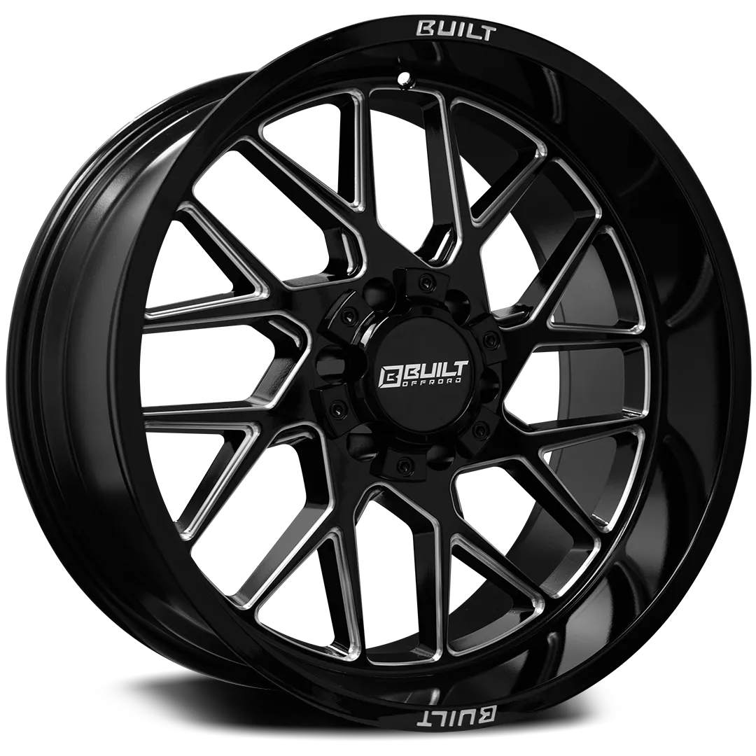 Built Offroad BT03 20x10 8x180 -19mm Black Milled Wheels