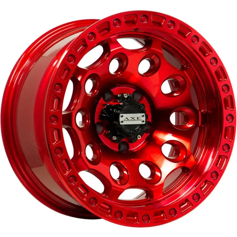 4-Axe Offroad Chaos 17x9 6x139.7 +0 Candy Red Wheels