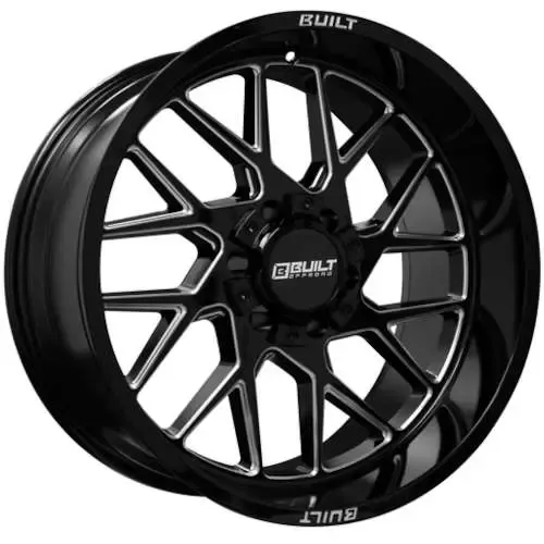 Built Offroad BT03 20x10 6x135/6x139.7 -19mm Gloss Black W/Milled Spoke Edges Wheels