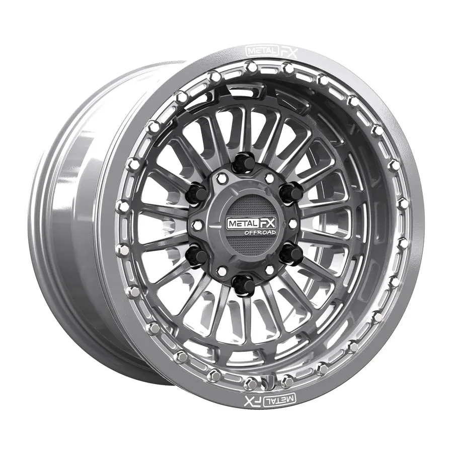 Metal FX Delta 6R Beadlock 15x10 6x139.7 +38mm Gunmetal/Contrast Cut 2-pc Wheels