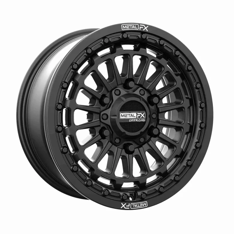 Metal FX Delta 6R Beadlock 15x7 6x139.7 38mm Satin Black Wheels